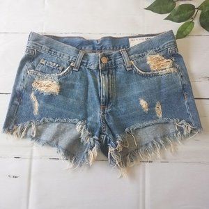 Rag & Bone Distressed Denim Shorts Size 25
